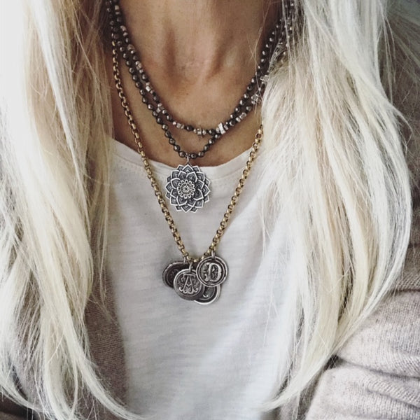 Pyrite Mandala Necklace
