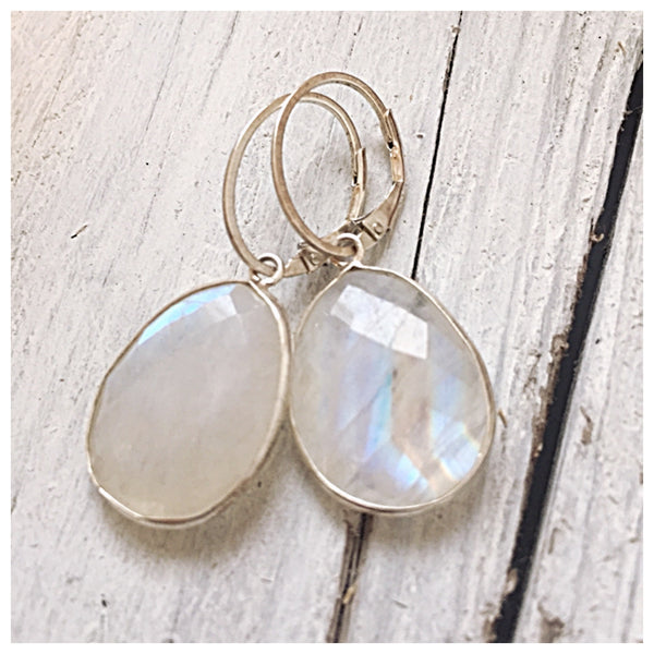 Rainbow Moonstone Earrings